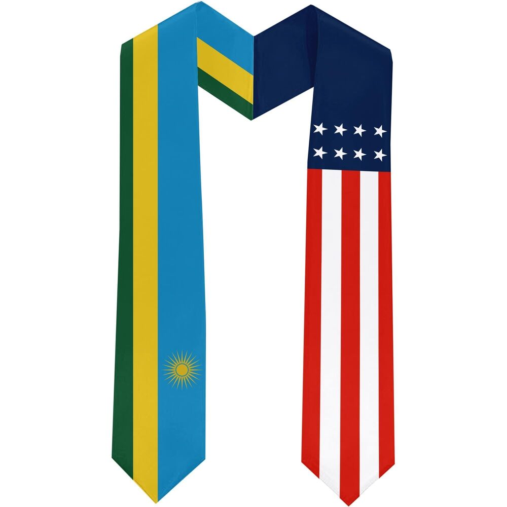 5121 Rwanda Flag International Students Graduation Sash Stole Scarves 180 X